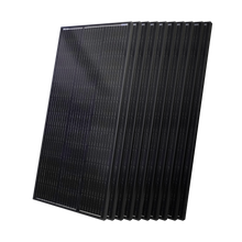 Load image into Gallery viewer, Solar Panel Shervey Premium 130W-12V Mono Narrow 1270x540x35mm Black Frame/Black Back (10 Pack)
