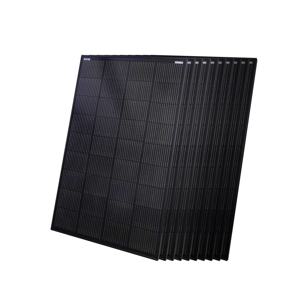 Solar Panel Shervey Premium 130W-12V Mono 1010x670x35mm Black Frame/Black Back (10 Pack)