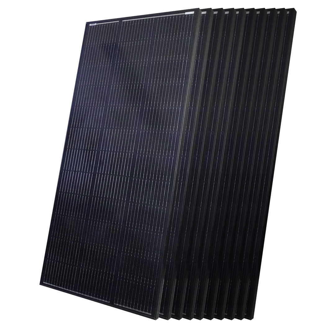 Solar Panel Shervey Premium 200W-12V Mono 1480x670x35mm Black Frame/Black Back (10pack)