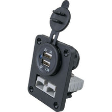 Load image into Gallery viewer, Flush Mount Face Plate to suit 50A Anderson Style Connector and USB Socket

