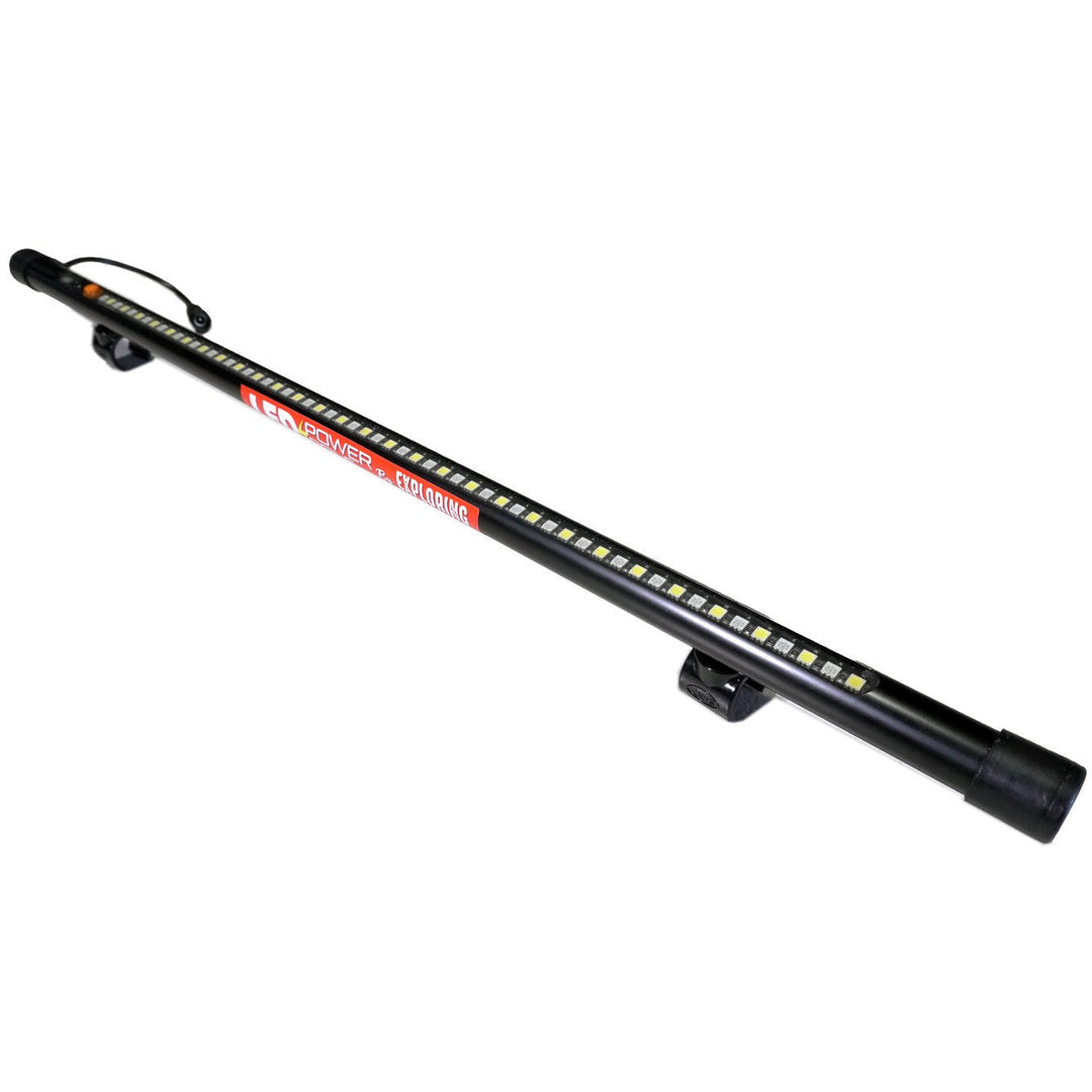 LED Power Pole Clip On 670mm Amber/White Black Body - Built-in Dimmer