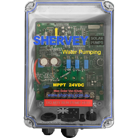 MPPT Controller showing all the circuits and the outer casing that protects the circuit board  