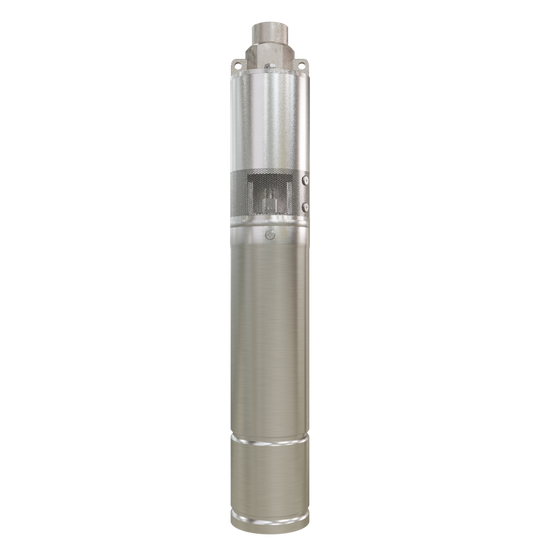 The new MK2 Shervey solar bore water pump with a neat design and clean metal
